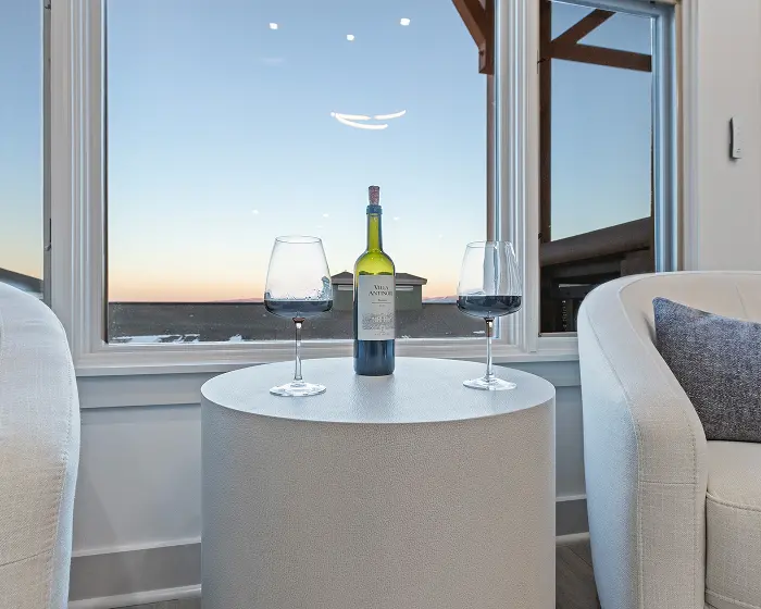 wine glasses with a view